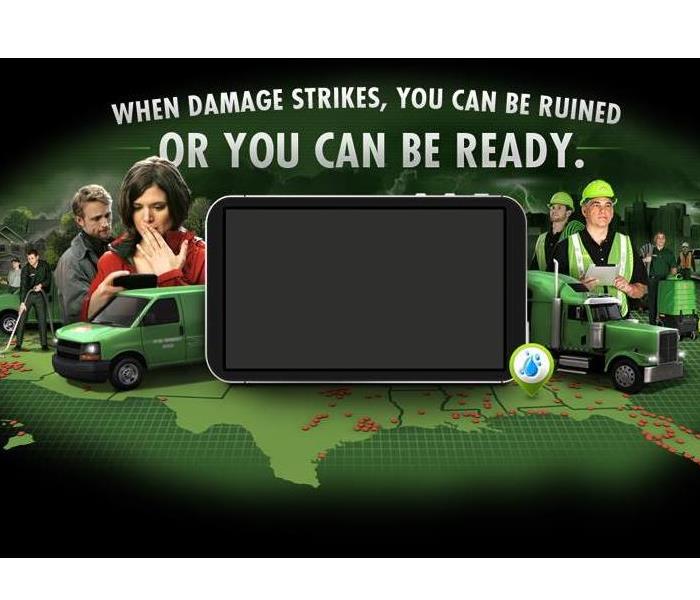 SERVPRO Emergency Ready Plan graphic,when damage strikes you can be ruined or you can be ready.